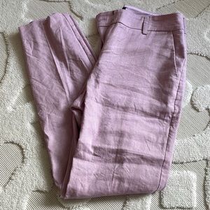 Express Linen work pants - columnist style ankle, mid rise